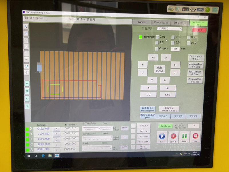 四軸數控廚房臺面和盥洗臺面橋鋸