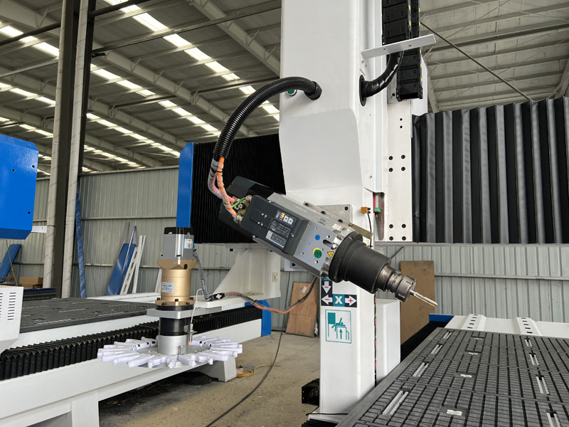 工業四軸數控木工雕刻機，帶滾筒ATC主軸套件