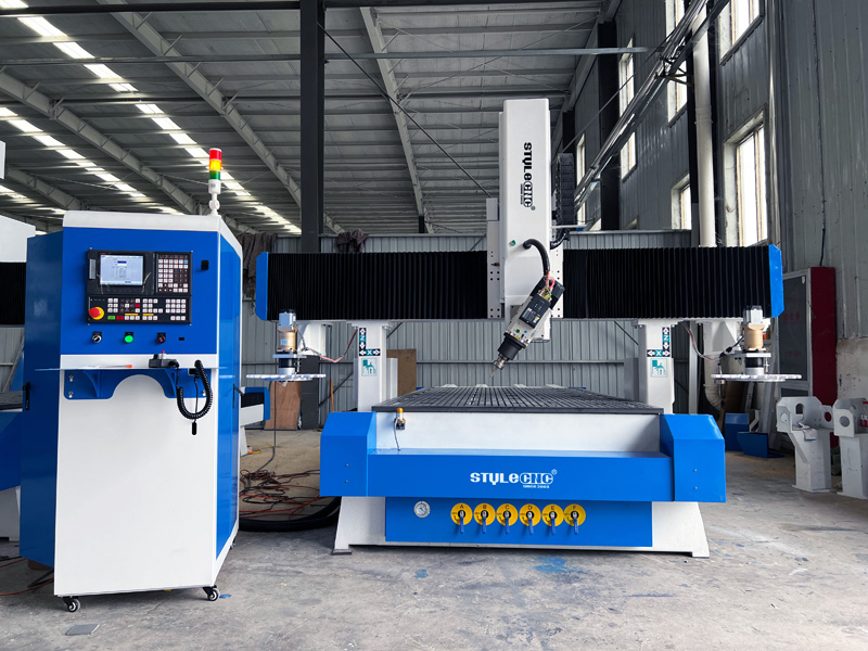 工業四軸數控木工雕刻機，帶滾筒ATC主軸套件