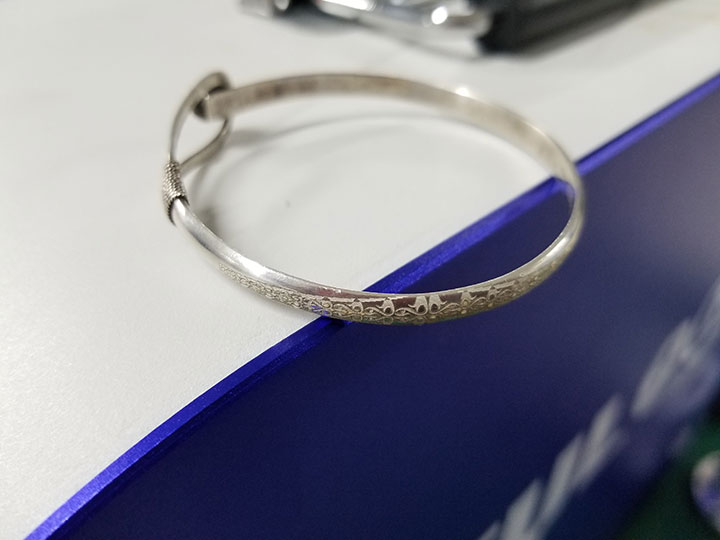 旋轉激光雕刻銀手鏈 旋轉激光雕刻銀手鏈