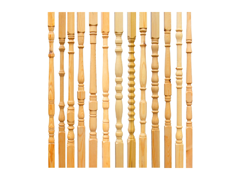 雙軸數控木車床加工樓梯欄桿