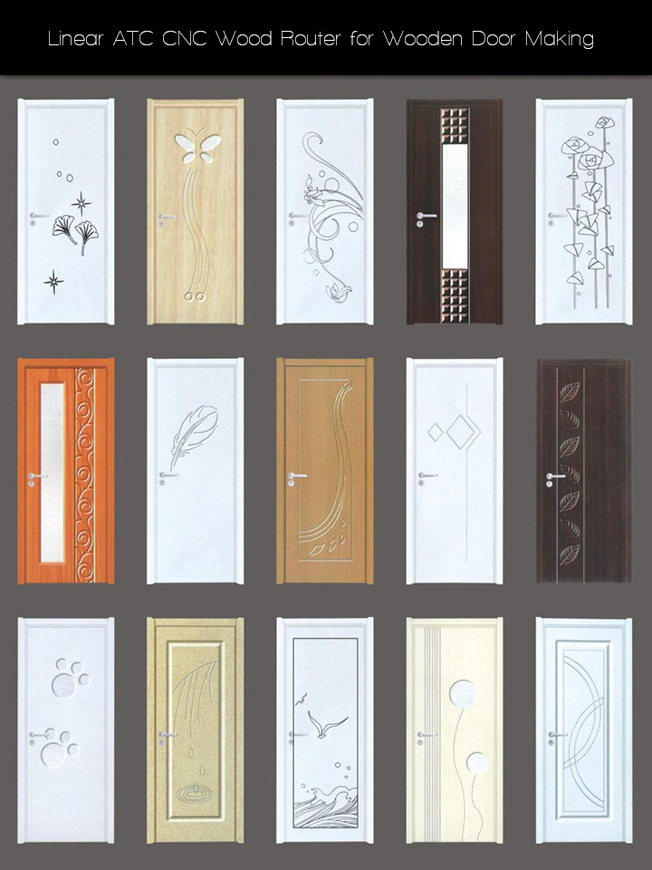 Linear自動換刀數控木工雕刻機用于木門制作項目