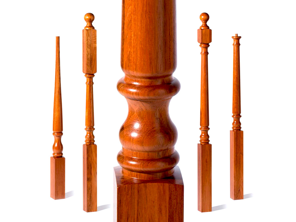 數控車床加工木制樓梯欄桿