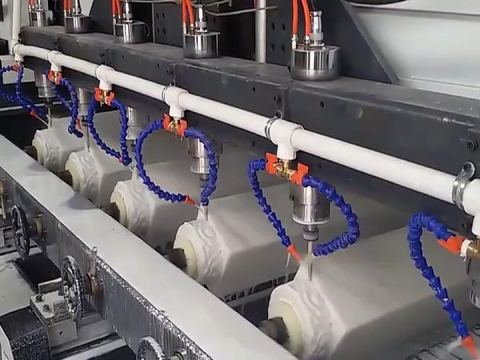 多頭3D數控大理石柱雕刻機