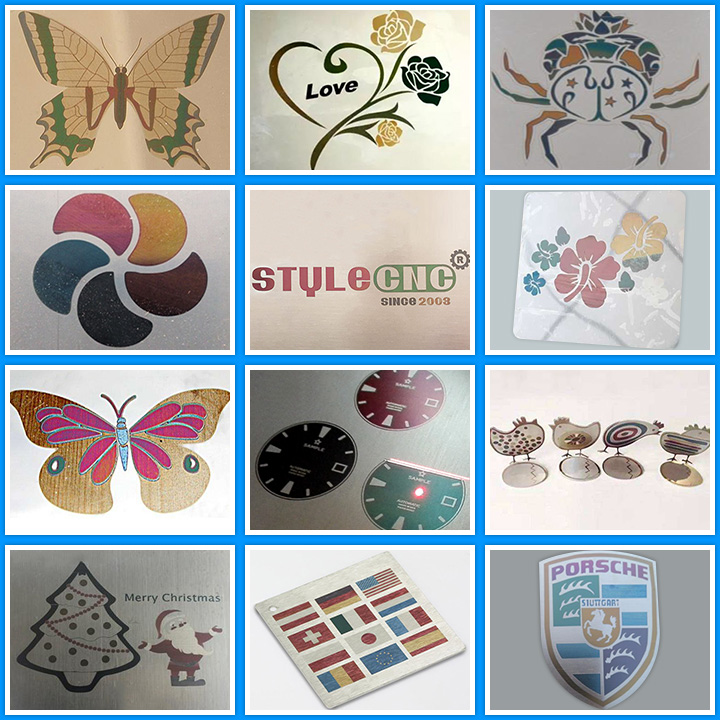 不銹鋼和鈦金屬上的激光雕刻顏色