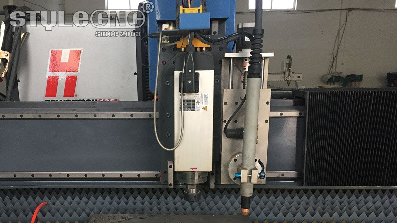 數(shù)控等離子工作臺(tái)與數(shù)控銑床主軸相結(jié)合 數(shù)控等離子工作臺(tái)與數(shù)控銑床主軸相結(jié)合